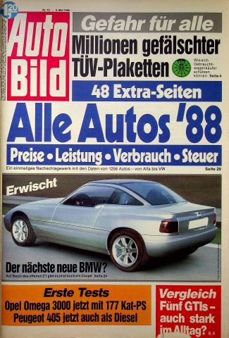Deckblatt Auto Bild (19/1988)